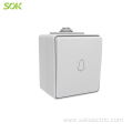 IP65 Door Bell Light Switch Surface Mounting Screwless